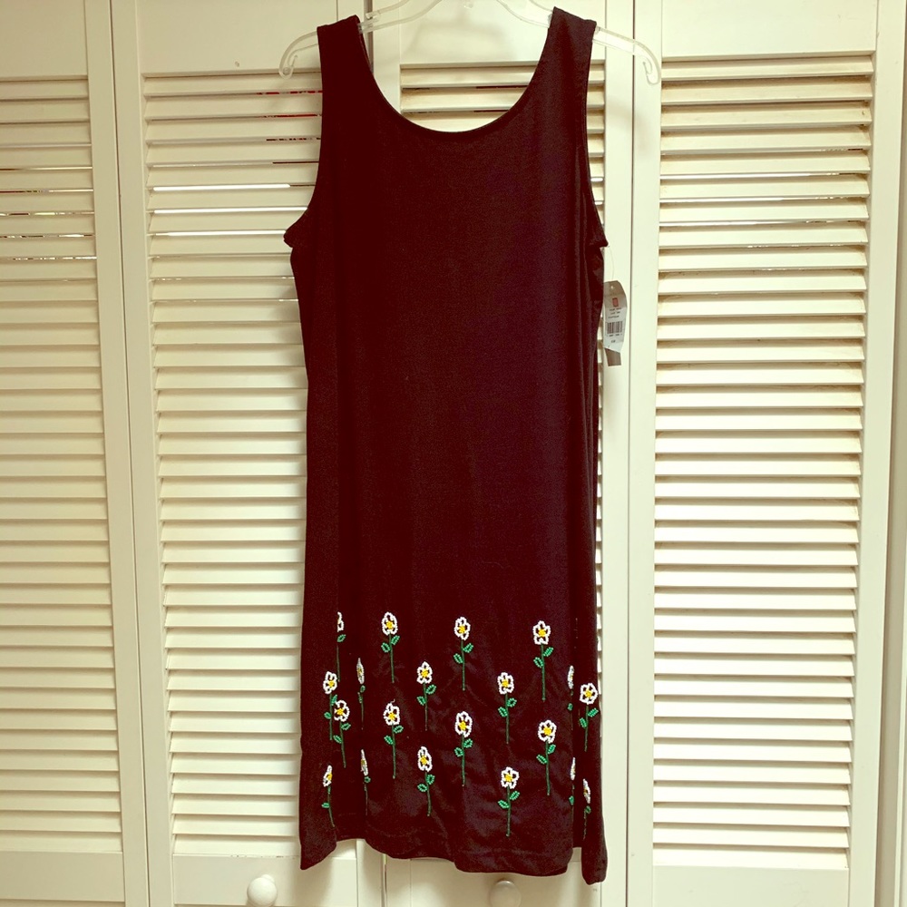 NEW! Susan Bristol Sleeveless Black Dress, Size L